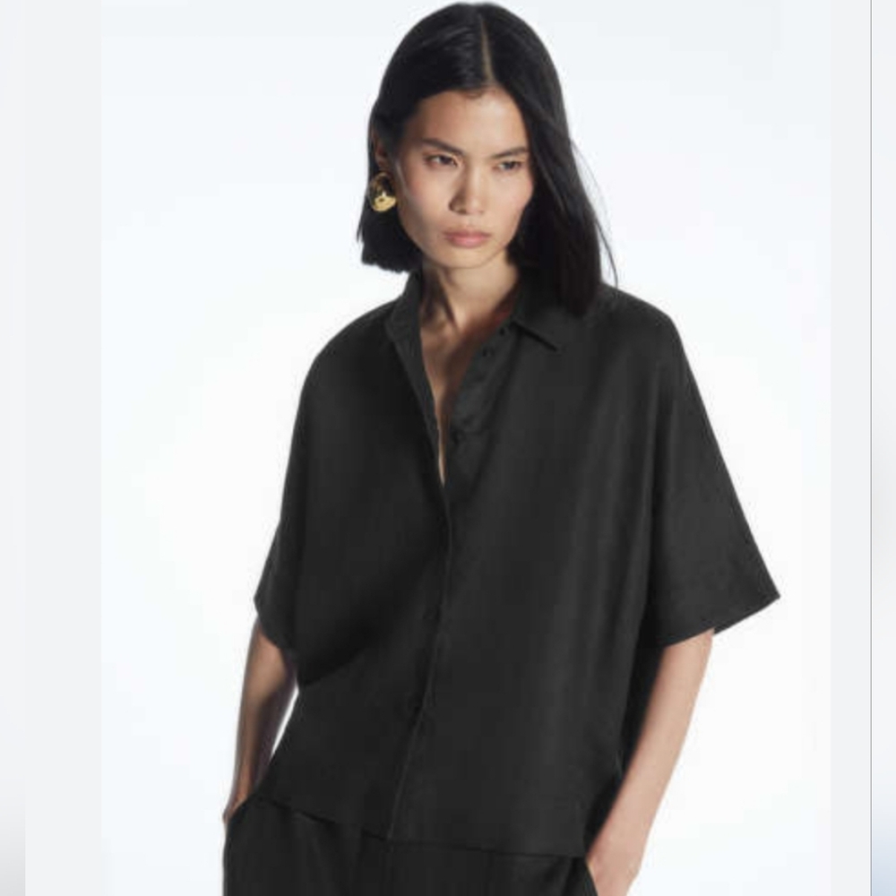 Cos Oversized Boxy Button Up Blouse - image 1
